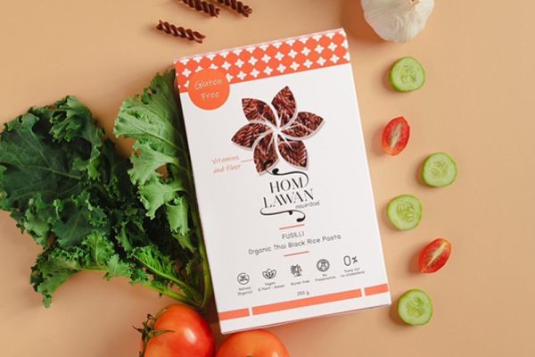 HOM LAWAN FUSILLI Organic Thai Black Rice Pasta