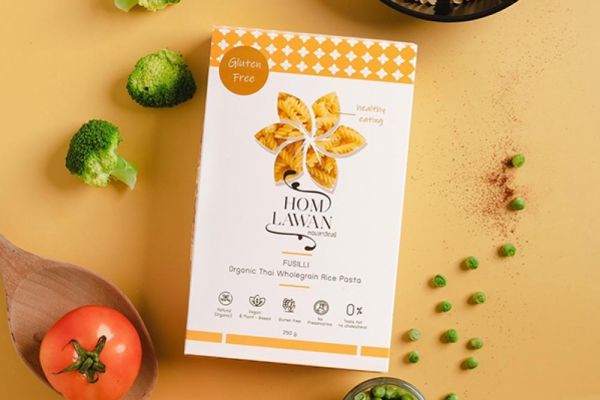 HOM LAWAN FUSILLI Organic Thai Wholegrain Rice Pasta